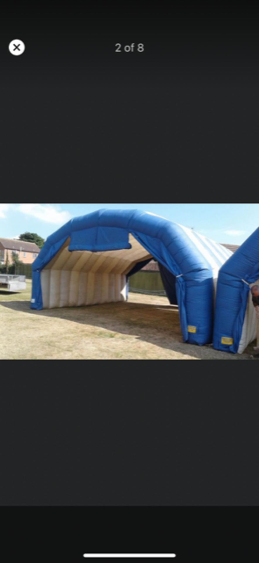 3x AIR SHELTERS (BLOW UP MARQUEE), INCLUDING WIND BLOWERS (NOT TESTED) AND ALL ACCESSORIES *NO VAT* - Image 4 of 11