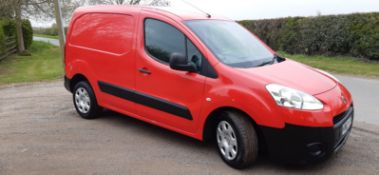 2012 PEUGEOT PARTNER 625 S L1 HDI RED PANEL VAN, 51,052 MILES, DIESEL ENGINE *PLUS VAT*