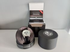 Citizen Eco-Drive Black Leather Wrist Watch - New & Unused *NO VAT*