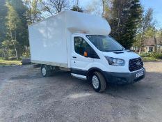 2017/67 REG FORD TRANSIT 350 2.0 DIESEL WHITE LUTON VAN, SHOWING 0 FORMER KEEPERS, 30,000 MILES