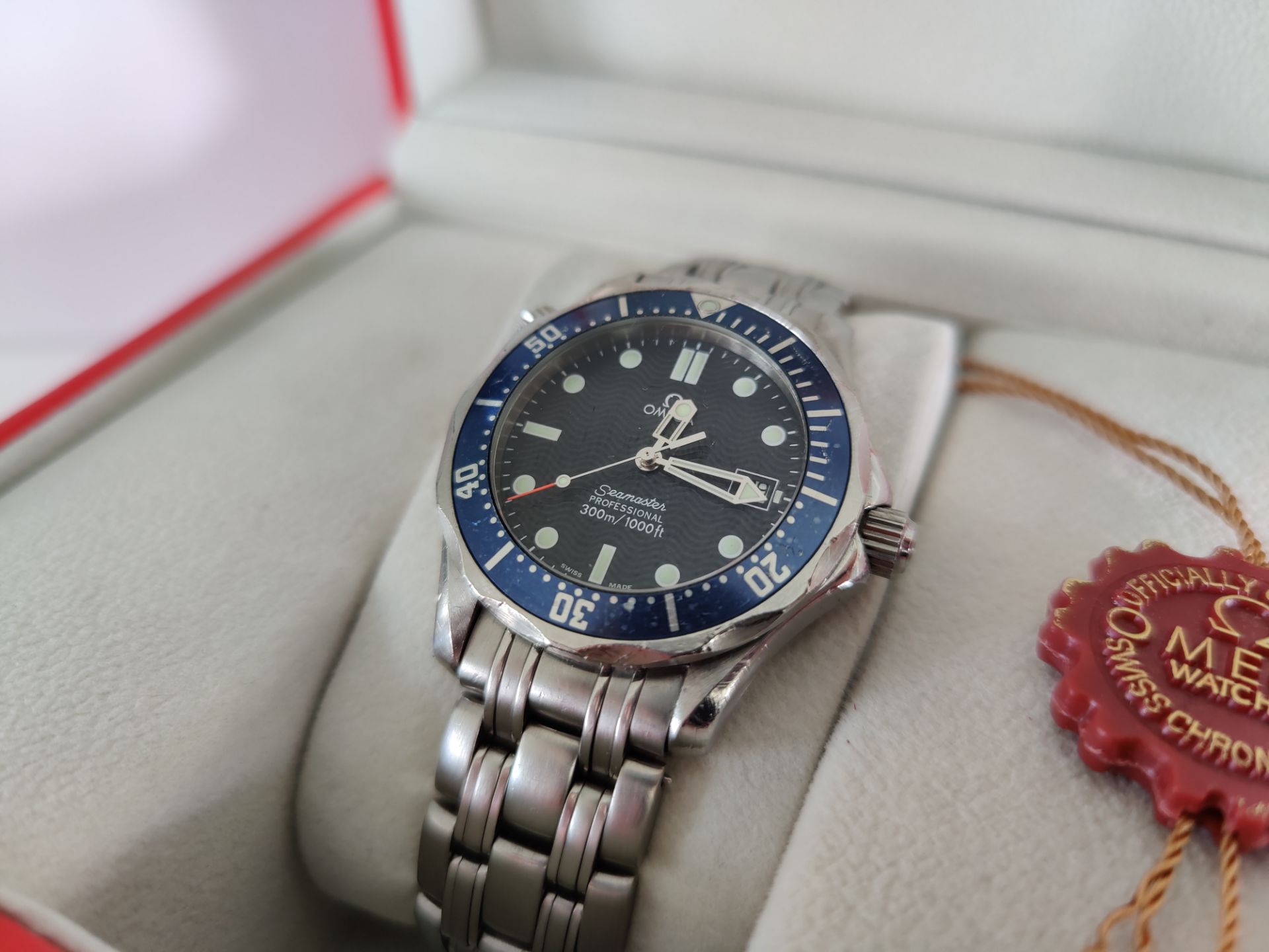 Omega Seamaster Professional 300m Mid Size James Bond Blue Wave Dial Mens Watch - Image 3 of 14