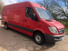 2009 MERCEDES SPRINTER 311 CDI LWB, RED PANEL VAN, SHOWING 0 PREVIOUS KEEPERS *PLUS VAT*