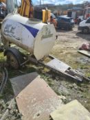 1000 LITRE GALVANISED WATER BOWSER WITH SPRINGS AND BRAKES TRAILER *PLUS VAT*