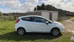 2012 FORD FIESTA ZETEC, 3 DOOR HATCHBACK, WHITE, MANUAL, PETROL, 3 PREVIOUS KEEPERS, NO VAT