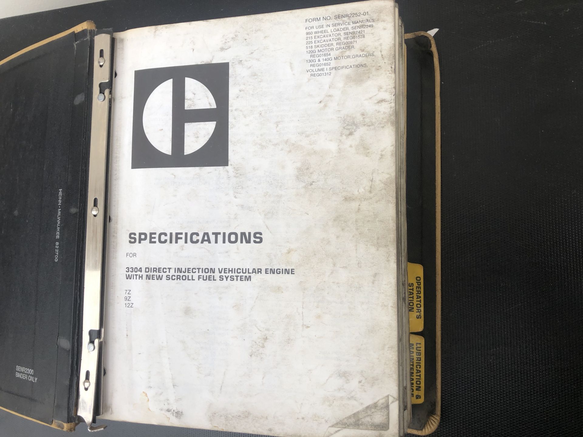 CATERPILLAR 950B BOOK 2 SERVICE MANUAL, GENUINE FACTORY CAT WORKSHOP MANUAL - Image 3 of 3