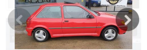 1992 FORD FIESTA XR2 I RED 3 DOOR HATCHBACK, 1.8 PETROL ENGINE, MANUAL 5 GEARS *PLUS VAT*