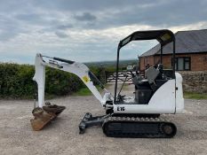 2012 BOBCAT E16 MINI DIGGER / EXCAVATOR, RUNS DRIVES AND DIGS, 3 BUCKETS, 2 SPEED TRACKING *PLUS VAT