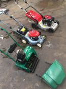 3X LAWN MOWERS, MOUNTFIELD SP533, HONDA MOWER, CYLINDER PETROL 14S *NO VAT*