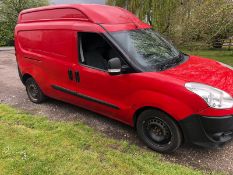 2013 FIAT DOBLO 16V XL MULTIJET LWB RED PANEL VAN, 1.6 DIESEL ENGINE, SHOWING 48,008 MILES *NO VAT*