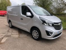 2016 VAUXHALL VIVARO 2700 SPORTIVE CDTI SILVER PANEL VAN, 1.6 DIESEL ENGINE, 63,085 MILES *PLUS VAT*