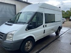 2011 FORD TRANSIT 100 T350L RWD WHITE PANEL VAN, 6 SEATS, SHOWING 90K MILES *PLUS VAT*