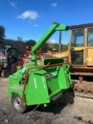 GREENMECH CM180 WOOD CHIPPER, IN WORKING CONDITION, DONE VERY LITTLE WORK *PLUS VAT*