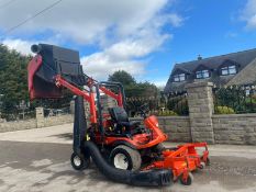 2011 KUBOTA F3680 OUT FRONT RIDE ON LAWN MOWER HIGH TIP COLLECTOR, 4 WHEEL DRIVE, PLUS VAT
