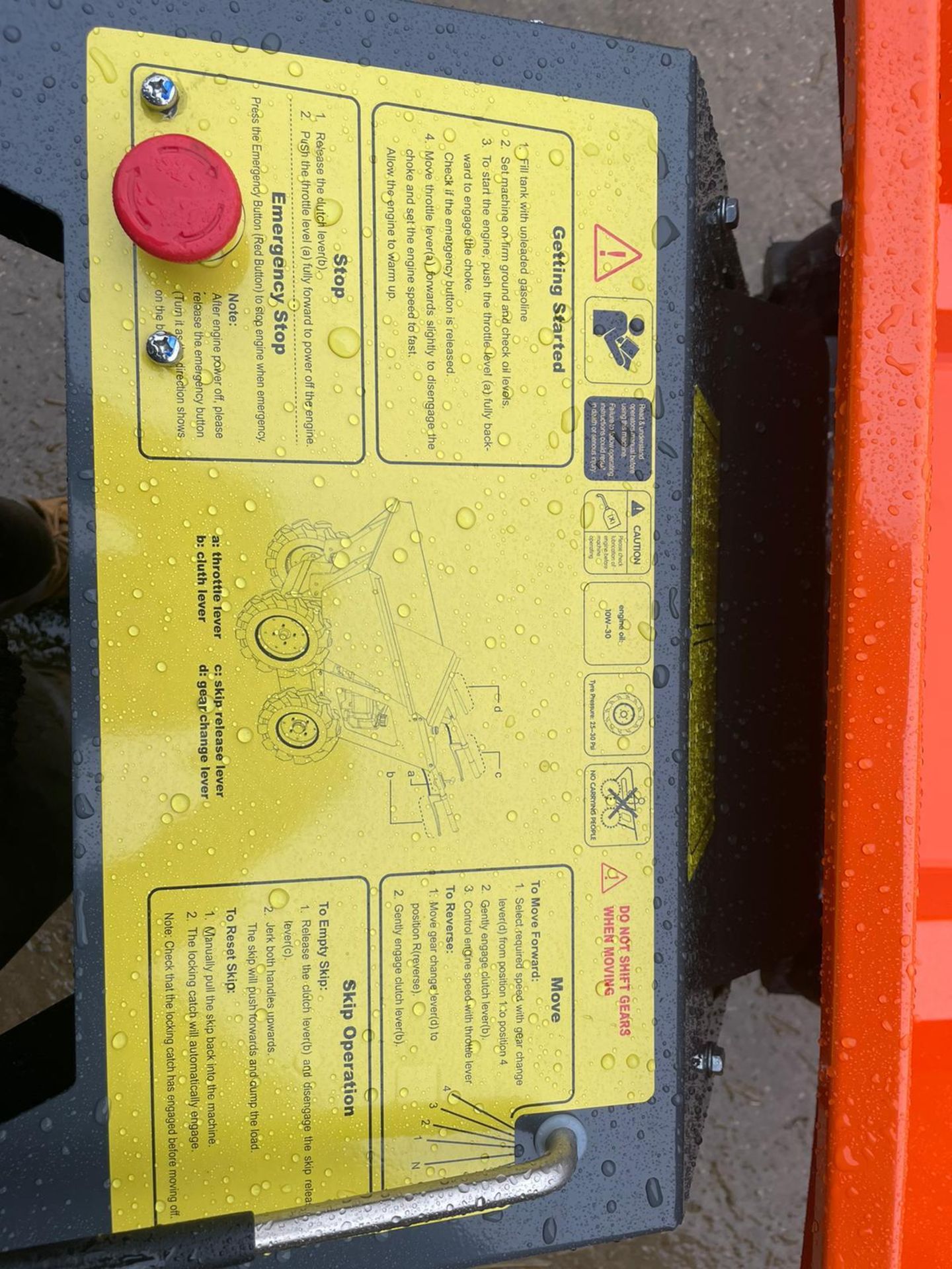 BRAND NEW AND UNUSED MINI WALK BEHIND DUMPER, BRIGGS AND STRATTON ENGINE *PLUS VAT* - Image 6 of 8