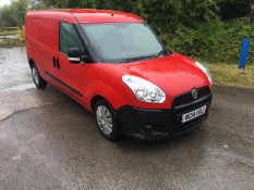 2014 FIAT DOBLO 16V MULTIJET RED PANEL VAN, SHOWING 62,414 MILES, 1248CC DIESEL ENGINE *NO VAT*