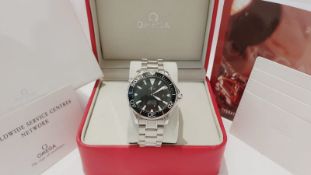 Omega Seamaster 41mm Full Size JAMES BOND BLACK Wave Dial Mens Watch NO VAT