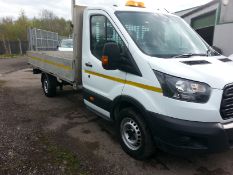 2018 FORD TRANSIT 350 WHITE 13.5FT ALLOY DROPSIDE LORRY, 39,710 MILES, 2.0 DIESEL ENGINE *PLUS VAT*