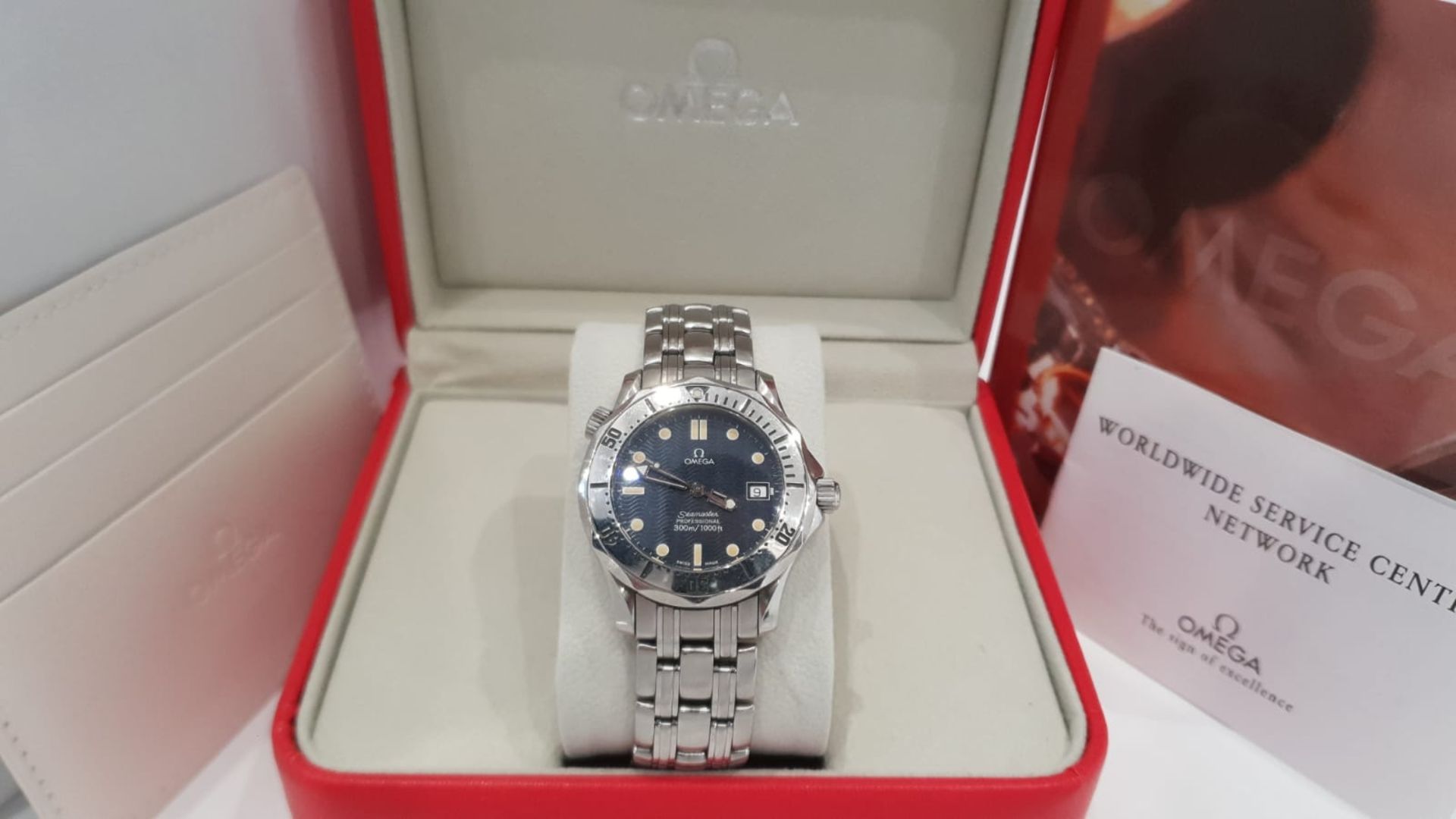 Omega Seamaster Professional 300m Wave Dial Mens Watch NO VAT