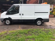 2007 FORD TRANSIT 85 T260S FWD WHITE PANEL VAN, 2.2 DIESEL ENGINE, SHOWING 124,976 MILES *PLUS VAT*