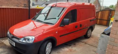 2010 VAUXHALL COMBO 1700 CDTI RED VAN, SHOWING 61,911 MILES, 1248CC DIESEL ENGINE *PLUS VAT*