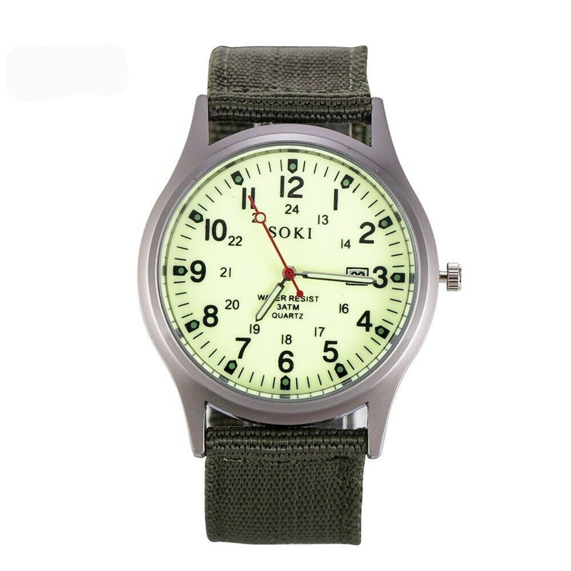 LAST 1 - NEW & UNUSED SOKI QUARTZ LUMINOUS MILITARY INFANTRY ARMY STYLE MENS WRIST WATCH *PLUS VAT*