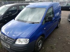 2009 VOLKSWAGEN CADDY C20 PLUS SDI BLUE PANEL VAN, SHOWING 109K MILES WARRANTED *NO VAT*