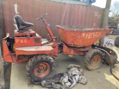 THWAITES 2 TON SWIVEL SKIP DUMPER, HAND START, HYDRAULIC TIP, RUNS AND OPERATES WELL *PLUS VAT*