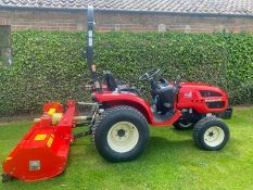 COMPACT TRACTOR BRANSON 2900, YEAR 2017, 4 x 4, C/W DEL MORINO 135 WIDE FLAIL MOWER *PLUS VAT*