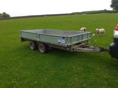 IFOR WILLIAMS 3500KG FLATBED / DROPSIDE TRAILER, FULLY SERVICED, DROPSIDES ARE REMOVABLE *PLUS VAT*