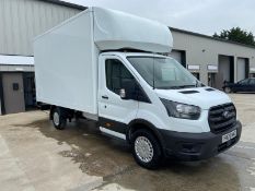 2020/20 REG FORD TRANSIT 350 LEADER ECOBLUE 2.0 DIESEL WHITE LUTON VAN WITH TAIL LIFT, 32,000 MILES