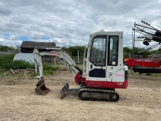 2005 TAKEUCHI TB014 MINI DIGGER / EXCAVATOR, GENUINE LOW 1140 HOURS, FULLY GLASS CAB *PLUS VAT*