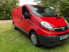 2013 VAUXHALL VIVARO 2900 ECOFLEX CDTI LWB RED PANEL VAN, 2.0 DIESEL ENGINE, 62,743 MILES *PLUS VAT*