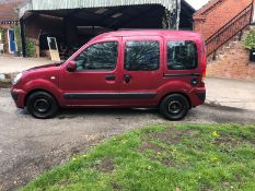 2007 RENAULT KANGOO EXPRESSION DCI 86 RED MPV, SHOWING 97,457 MILES, 1461CC DIESEL ENGINE *NO VAT*