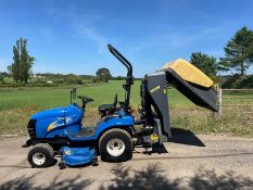 2010 NEW HOLLAND TZ24D COMPACT TRACTOR WITH 54" UNDERSLUNG DECK AND HIGH TIP REAR COLLECTOR*PLUS VAT