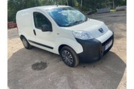 2017/67 REG PEUGEOT BIPPER PROFESSIONAL HDI 1.25 DIESEL WHITE PANEL VAN, SHOWING 2 FORMER KEEPERS