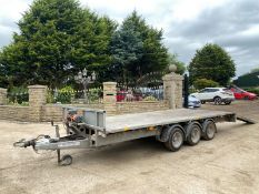 IFOR WILLIAMS TRI AXEL TRAILER WITH WINCH, BOUGHT NEW IN 2019, COMES WITH WINCH *PLUS VAT*