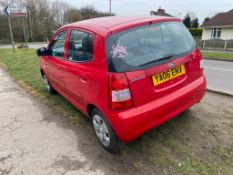 2006/06 REG KIA PICANTO LX 1.1L PETROL RED 5 DOOR HATCHBACK, SHOWING 4 FORMER KEEPERS *NO VAT*