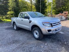 2013/62 REG FORD RANGER XL SUPERCAB 4X4 TDCI 2.2 DIESEL SILVER PICK-UP, SHOWING 0 FORMER KEEPERS