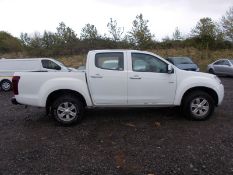 2015 ISUZU D-MAX EIGER D/C TWIN TURBO TD WHITE PICK UP, 2.5 DIESEL ENGINE, 76,611 MILES *PLUS VAT*