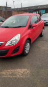 2013 VAUXHALL CORSA S ECOFLEX RED 3 DOOR HATCHBACK, 1.0 PETROL ENGINE, 33,852 MILES *NO VAT*