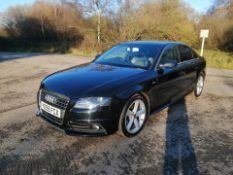 2009/59 REG AUDI A4 S LINE TDI 2.0 DIESEL BLACK 4 DOOR SALOON, SHOWING 2 FORMER KEEPERS *NO VAT*