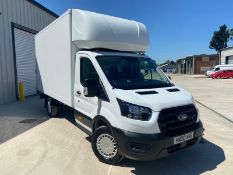 2020/20 REG FORD TRANSIT 350 LEADER ECOBLUE 2.0 DIESEL WHITE LUTON VAN WITH TAIL LIFT, 32,000 MILES