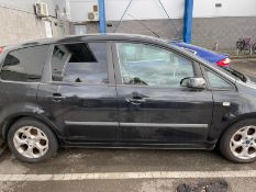 2007 FORD C-MAX ZETEC, BLACK MPV, 1.8 PETROL ENGINE, SHOWING 1 PREVIOUS KEEPERS *PLUS VAT*
