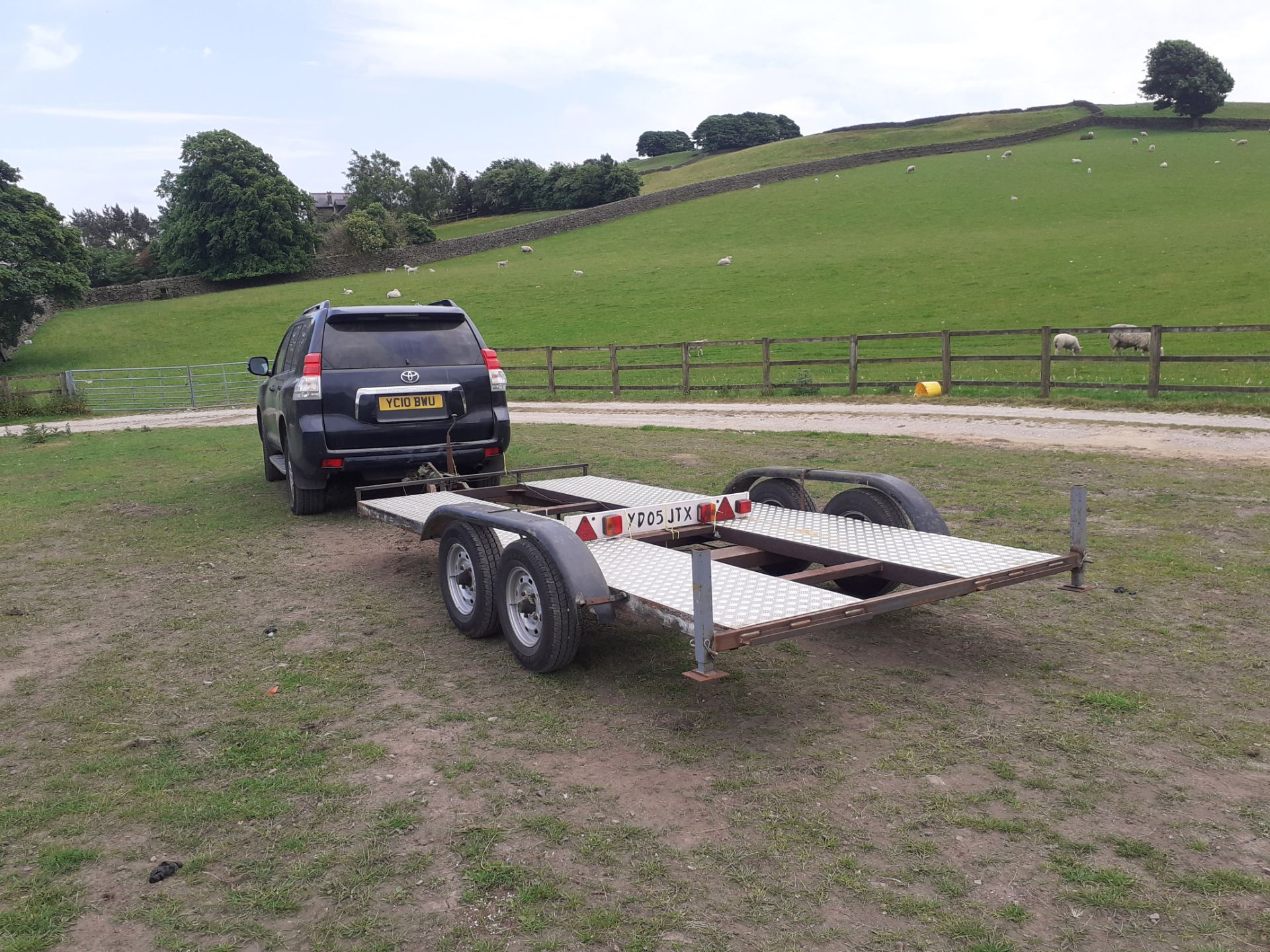 BRADLEY 3000kg CAR TRANSPORTER TRAILER, 420cm x 183cm, SOLID BOX SECTION CHASSIS *PLUS VAT*