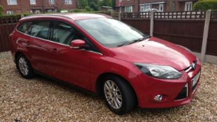 2011 FORD FOCUS TITANIUM TDCI RED ESTATE, 1560cc DIESEL ENGINE, SERVICE HISTORY *NO VAT*