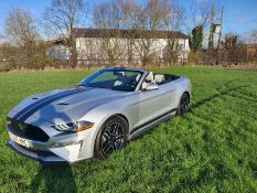 2018 FORD MUSTANG 2dr SILVER CONVERTIBLE AUTO, 36,655 MILES, LEFT HAND DRIVE, 2.3 ECO BOOST, PETROL