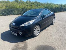 2007 PEUGEOT 207 GT CC BLACK COUPE, 1.6 PETROL ENGINE, SHOWING 95K MILES *NO VAT*