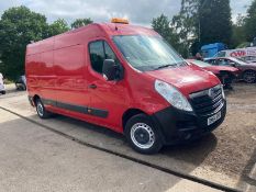 2014 VAUXHALL MOVANO F3500 L3H2 CDTI RED PANEL VAN, 138K MILES, 2.3 DIESEL ENGINE *PLUS VAT*