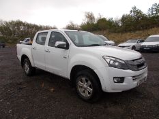 2015 ISUZU D-MAX EIGER D/C TWIN TURBO TD WHITE PICK UP, 2.5 DIESEL ENGINE, 76,611 MILES *PLUS VAT*