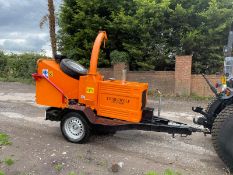 2008 TIMBERWOLF TW190DH SINGLE AXLE WOOD CHIPPER, 4 CYLINDER KUBOTA DIESEL ENGINE *PLUS VAT*